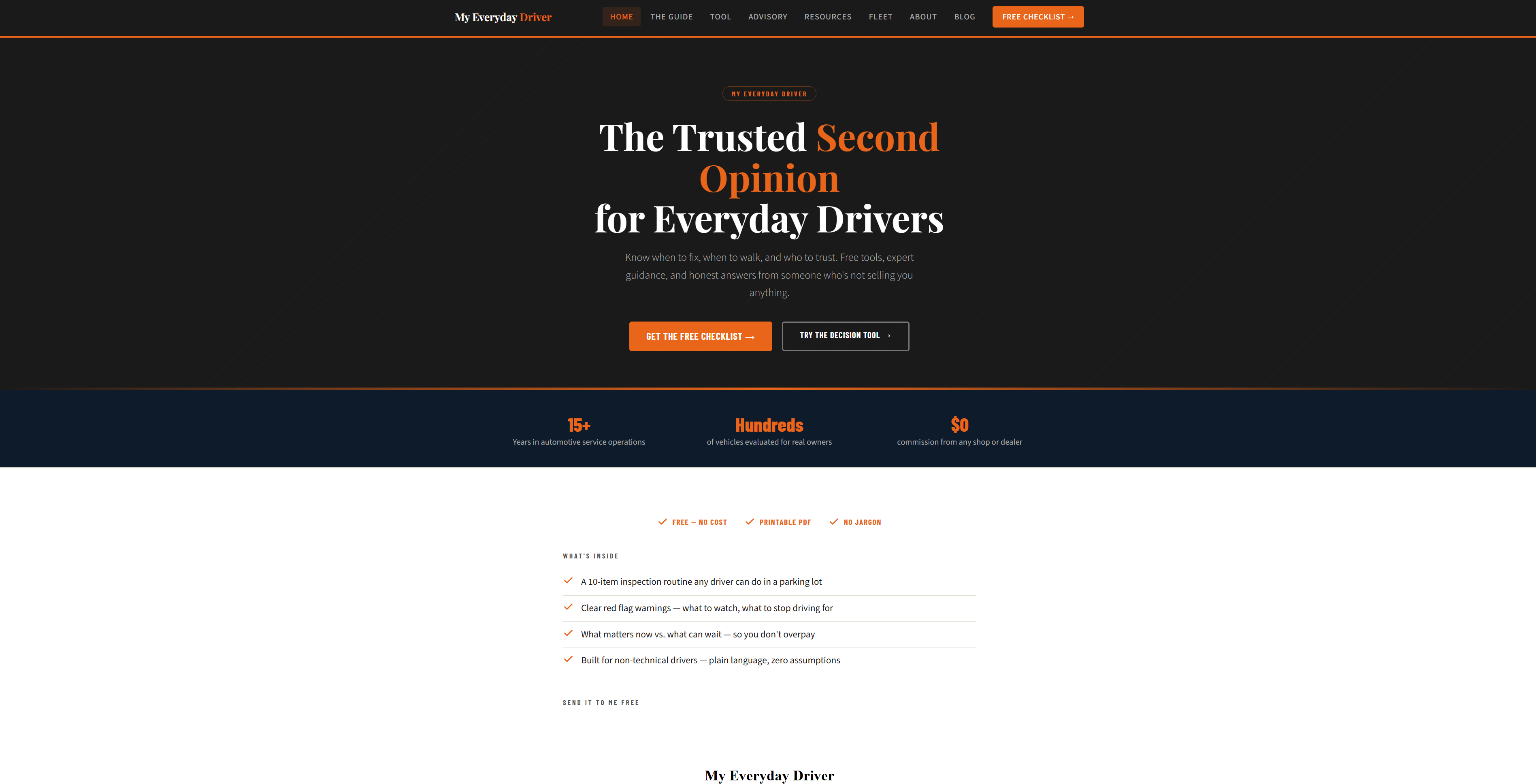 My Everyday Driver homepage — The Trusted Second Opinion for Everyday Drivers.